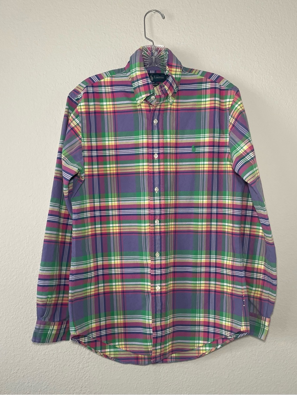 RALPH LAUREN Men Custom Fit Long Sleeve Casual Formal Shirt Sz Small